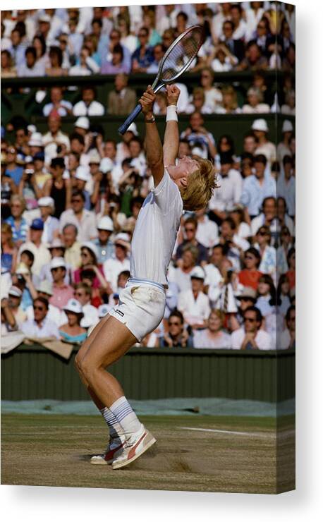 1980-1989 Canvas Print featuring the photograph Wimbledon Lawn Tennis Championship by Bob Martin