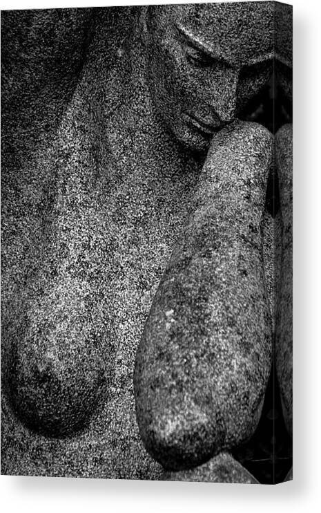 Statue Canvas Print featuring the photograph Woman. by Miguel Silva