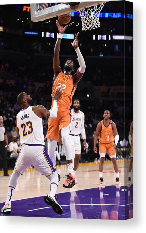 Playoffs Canvas Print featuring the photograph 2021 NBA Playoffs - Phoenix Suns v Los Angeles Lakers by Juan Ocampo