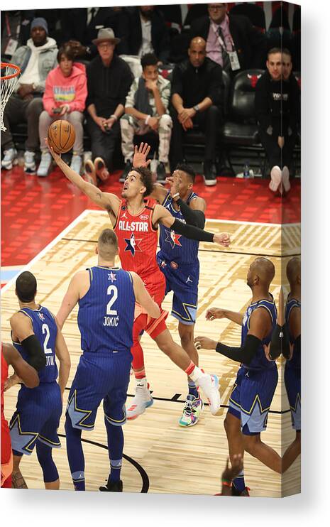 Trae Young Canvas Print featuring the photograph 69th NBA All-Star Game by Joe Murphy