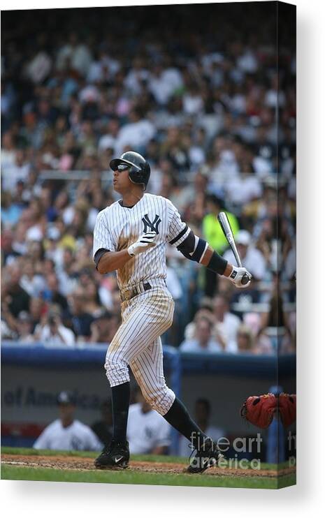 People Canvas Print featuring the photograph Alex Rodriguez by Rich Pilling