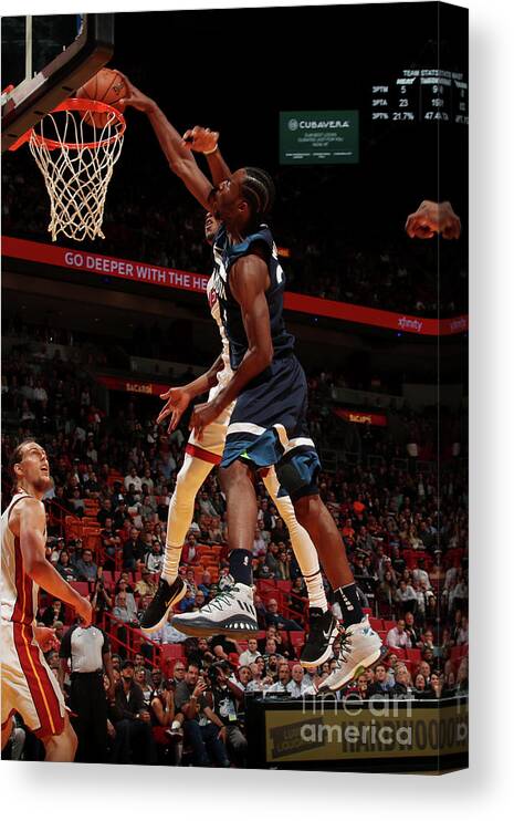 Andrew Wiggins Canvas Print featuring the photograph Andrew Wiggins by Issac Baldizon