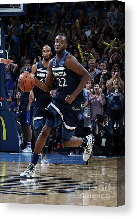 Andrew Wiggins Canvas Print featuring the photograph Andrew Wiggins by Layne Murdoch