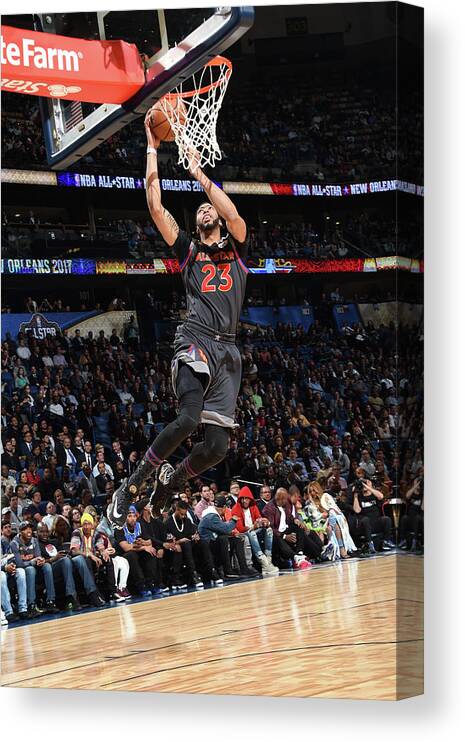 Anthony Davis Canvas Print featuring the photograph Anthony Davis #1 by Andrew D. Bernstein