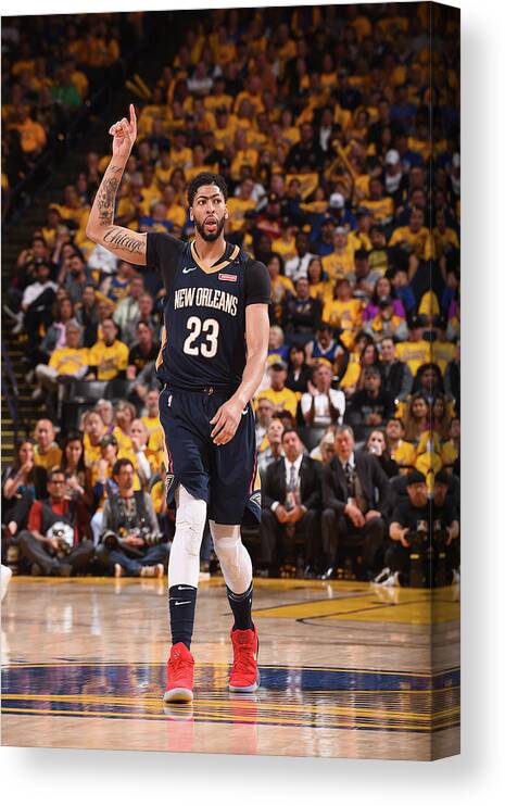 Playoffs Canvas Print featuring the photograph Anthony Davis by Noah Graham