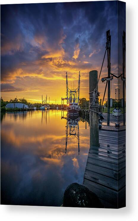 Bayou Canvas Print featuring the photograph Bayou Sunrise by Brad Boland