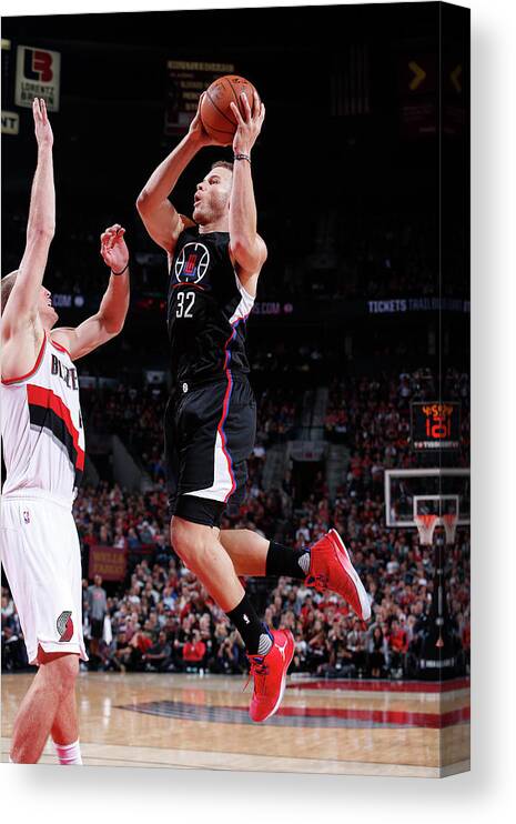 Blake Griffin Canvas Print featuring the photograph Blake Griffin by Sam Forencich