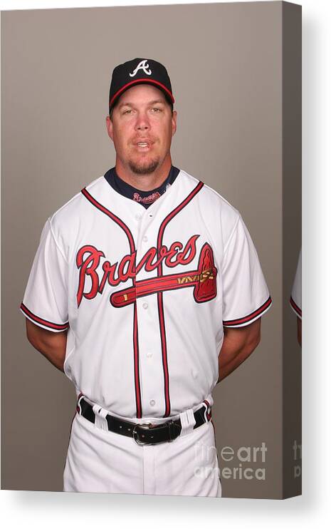 Media Day Canvas Print featuring the photograph Chipper Jones by Tony Firriolo