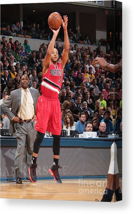 Nba Pro Basketball Canvas Print featuring the photograph C.j. Mccollum by Ron Hoskins