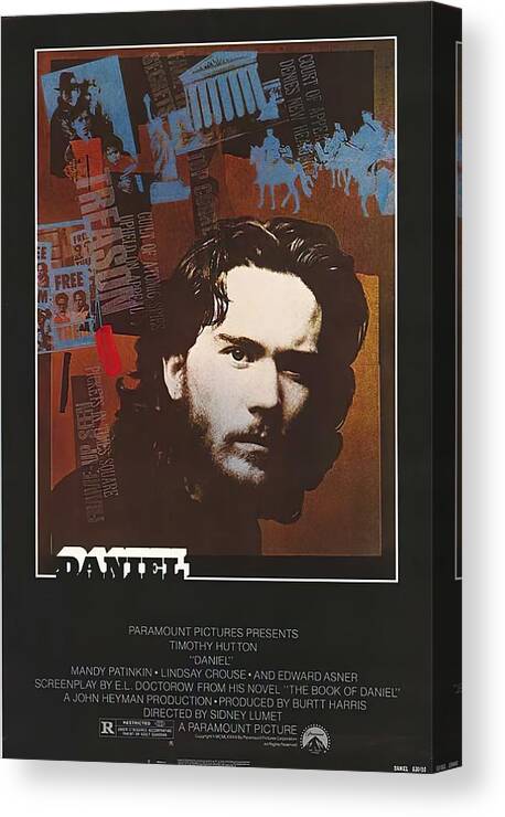 Daniel Canvas Print featuring the mixed media ''Daniel'', 1983, movie poster by Stars on Art