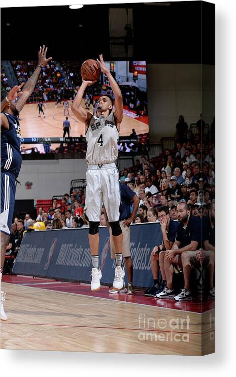 Nba Pro Basketball Canvas Print featuring the photograph Derrick White by David Dow