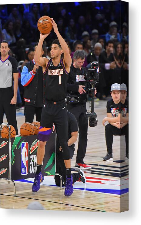 Nba Pro Basketball Canvas Print featuring the photograph Devin Booker by Bill Baptist