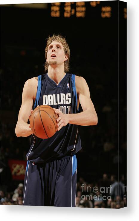 Nba Pro Basketball Canvas Print featuring the photograph Dirk Nowitzki by Nathaniel S. Butler