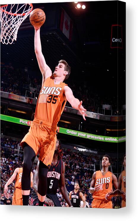 Nba Pro Basketball Canvas Print featuring the photograph Dragan Bender by Barry Gossage