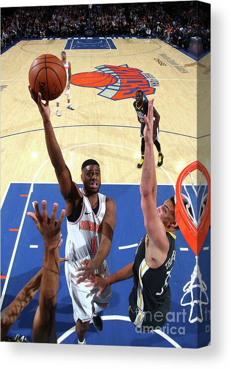 Nba Pro Basketball Canvas Print featuring the photograph Emmanuel Mudiay by Nathaniel S. Butler
