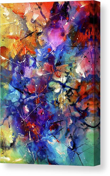 Bright Canvas Print featuring the painting 'exodus' by Michael Lang