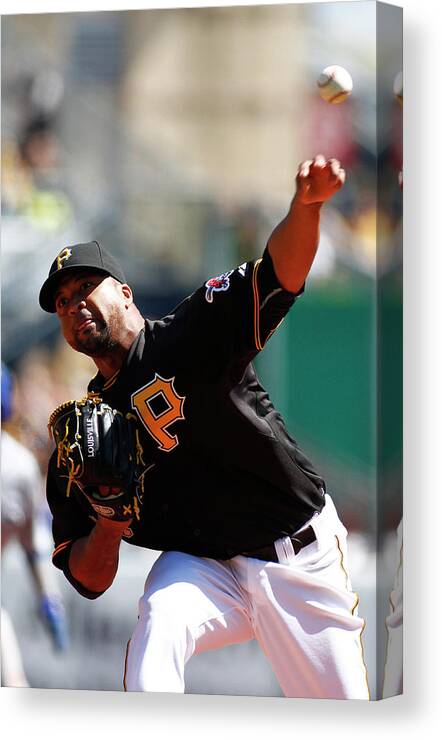 Professional Sport Canvas Print featuring the photograph Francisco Liriano by Justin K. Aller
