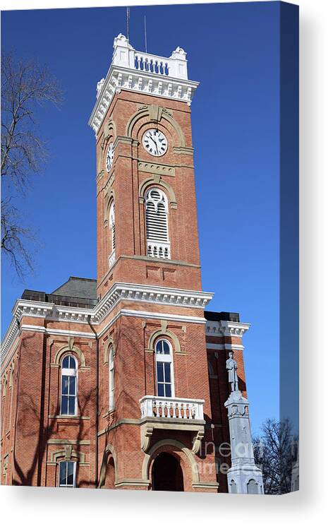 Fulton County Courthouse Canvas Print featuring the photograph Fulton County Courthouse Wauseon Ohio 9859 #1 by Jack Schultz