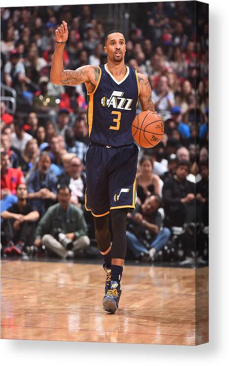 Nba Pro Basketball Canvas Print featuring the photograph George Hill by Andrew D. Bernstein