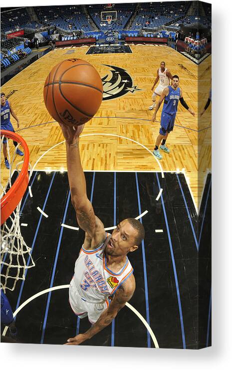 Nba Pro Basketball Canvas Print featuring the photograph George Hill by Fernando Medina