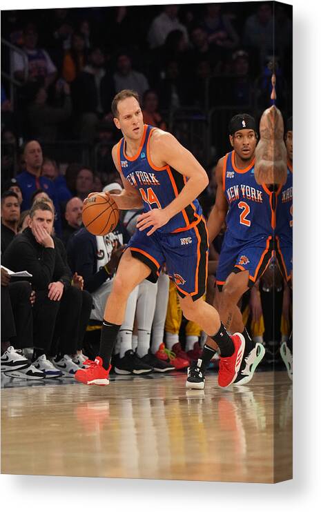 Nba Pro Basketball Canvas Print featuring the photograph Indiana Pacers v New York Knicks #1 by Jesse D. Garrabrant