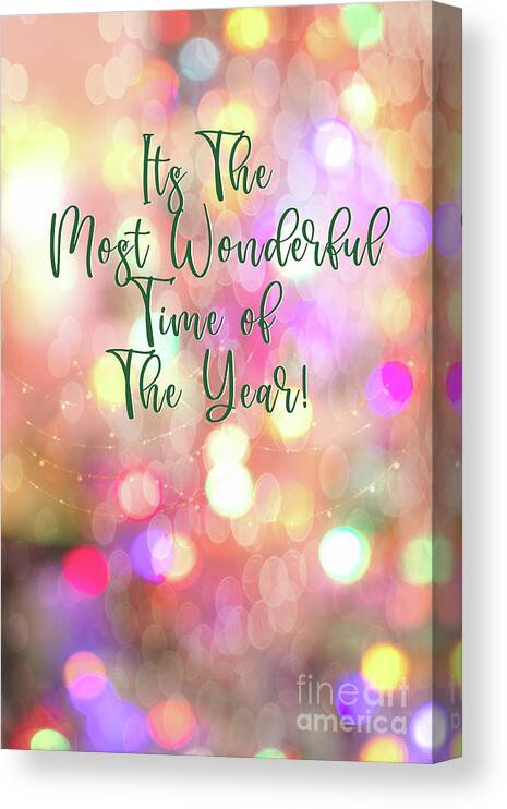 Bokeh Canvas Print featuring the photograph Its The Most Wonderful Time of The Year #1 by Amy Dundon