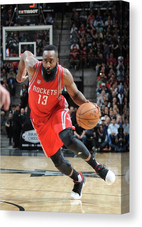 James Harden Canvas Print featuring the photograph James Harden #1 by Mark Sobhani