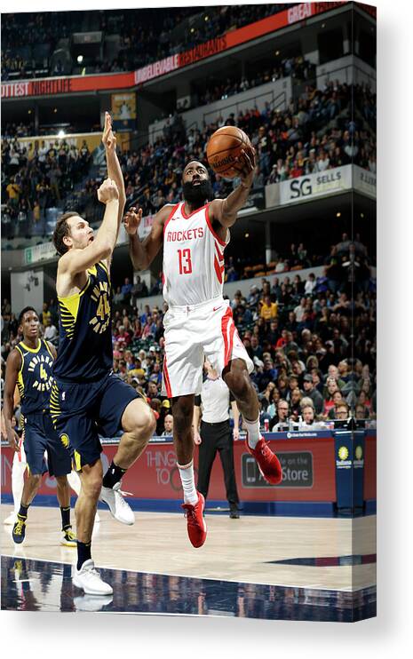 Nba Pro Basketball Canvas Print featuring the photograph James Harden by Nba Photos