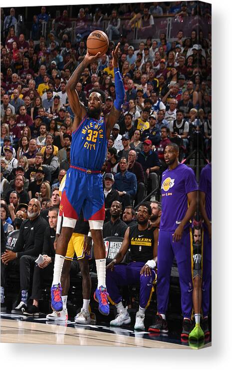 Playoffs Canvas Print featuring the photograph Jeff Green #1 by Andrew D. Bernstein