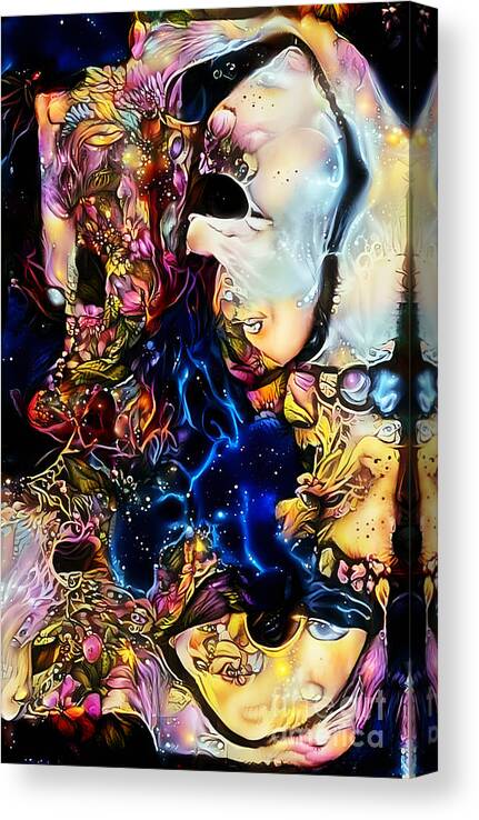 Contemporary Art Canvas Print featuring the digital art 5 by Jeremiah Ray