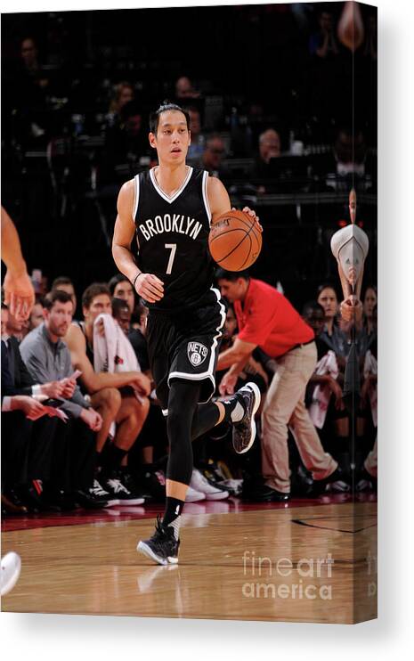 Nba Pro Basketball Canvas Print featuring the photograph Jeremy Lin by Bill Baptist