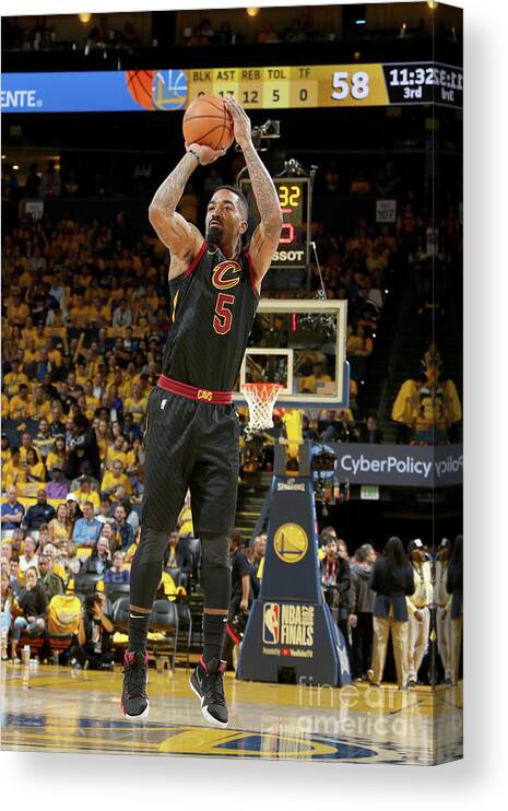 Playoffs Canvas Print featuring the photograph J.r. Smith by Nathaniel S. Butler