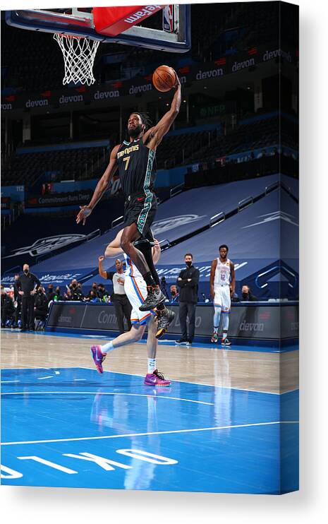 Justise Winslow Canvas Print featuring the photograph Justise Winslow by Zach Beeker