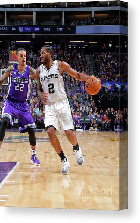 Nba Pro Basketball Canvas Print featuring the photograph Kawhi Leonard by Rocky Widner