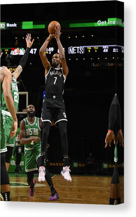 Kevin Durant Canvas Print featuring the photograph Kevin Durant #1 by Brian Babineau