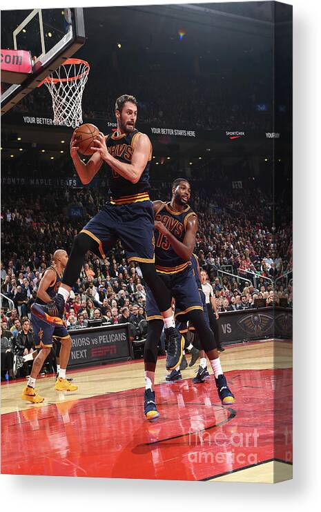 Nba Pro Basketball Canvas Print featuring the photograph Kevin Love by Ron Turenne