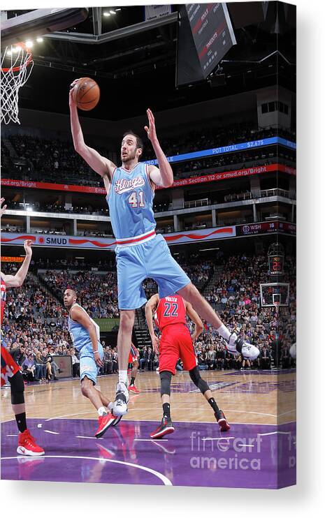 Nba Pro Basketball Canvas Print featuring the photograph Kosta Koufos by Rocky Widner