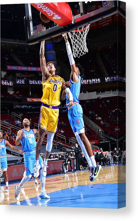 Nba Pro Basketball Canvas Print featuring the photograph Kyle Kuzma by Cato Cataldo