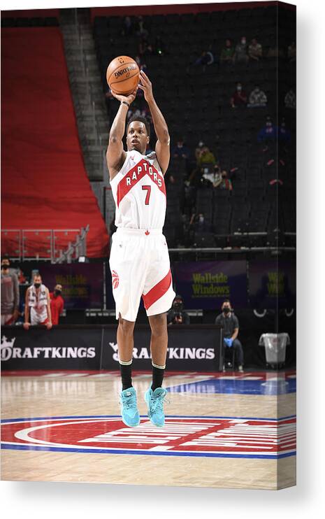 Nba Pro Basketball Canvas Print featuring the photograph Kyle Lowry by Chris Schwegler