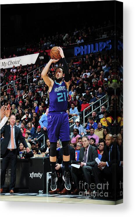 Atlanta Canvas Print featuring the photograph Marco Belinelli by Scott Cunningham