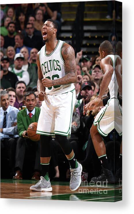 Nba Pro Basketball Canvas Print featuring the photograph Marcus Smart by Brian Babineau