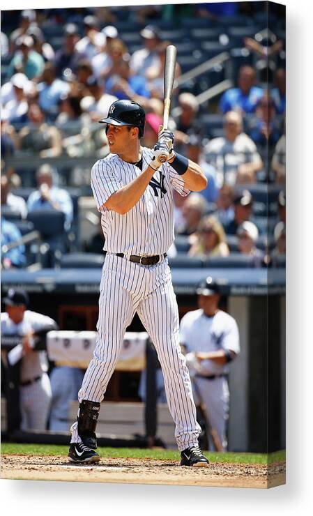 People Canvas Print featuring the photograph Mark Teixeira by Al Bello