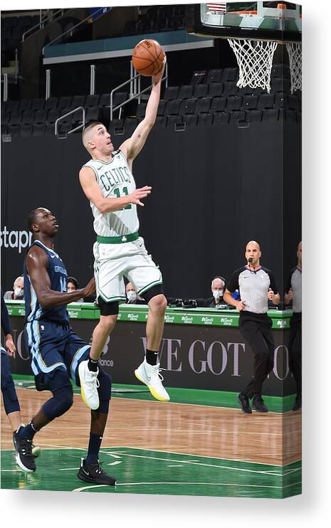 Nba Pro Basketball Canvas Print featuring the photograph Memphis Grizzlies v Boston Celtics by Brian Babineau