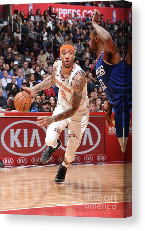 Michael Beasley Canvas Print featuring the photograph Michael Beasley by Andrew D. Bernstein