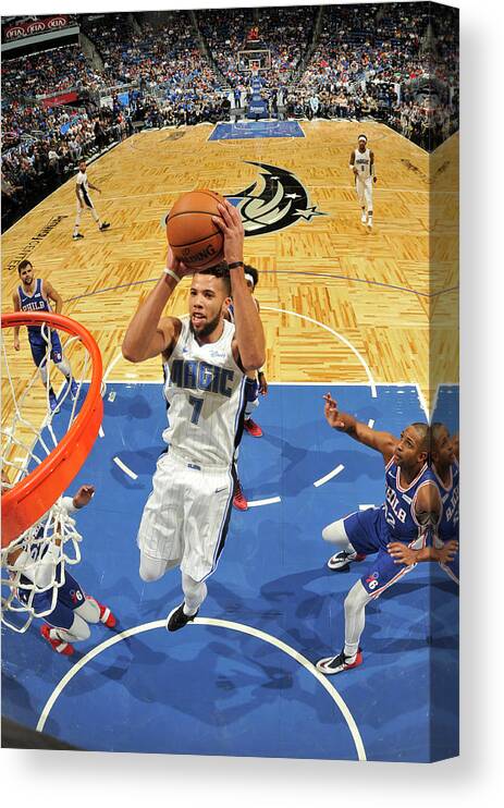 Nba Pro Basketball Canvas Print featuring the photograph Michael Carter-williams by Fernando Medina