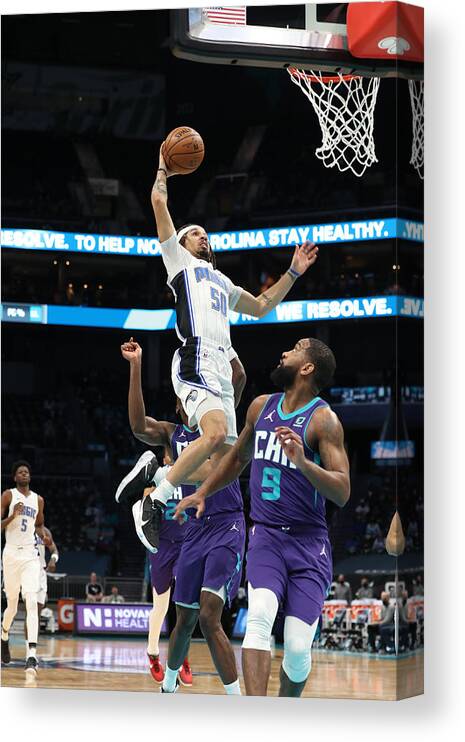 Cole Anthony Canvas Print featuring the photograph Orlando Magic v Charlotte Hornets #1 by Brock Williams-Smith