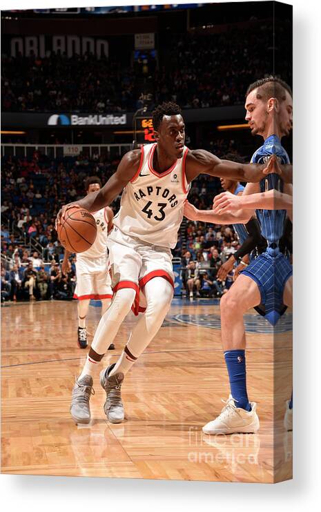 Pascal Siakam Canvas Print featuring the photograph Pascal Siakam #1 by Gary Bassing