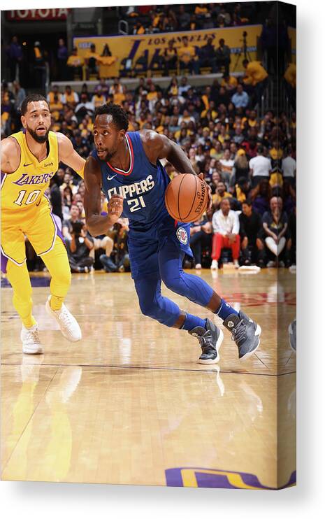 Nba Pro Basketball Canvas Print featuring the photograph Patrick Beverley by Andrew D. Bernstein