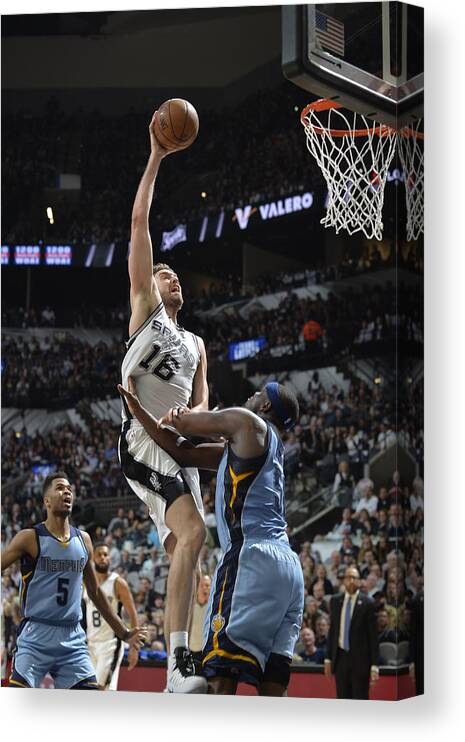 Playoffs Canvas Print featuring the photograph Pau Gasol by Mark Sobhani