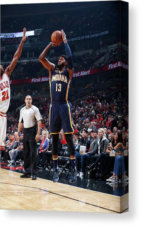 Paul George Canvas Print featuring the photograph Paul George #1 by Joe Robbins